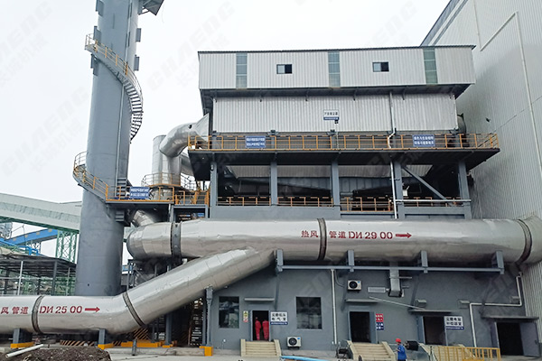 年產(chǎn)60萬噸鋼渣粉磨生產(chǎn)線現(xiàn)場