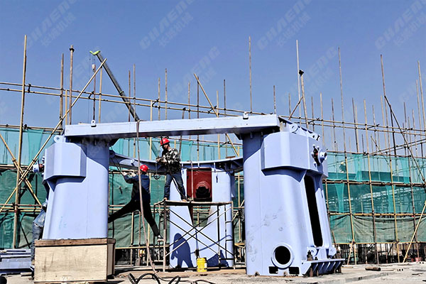 寧夏年產30萬噸礦渣立磨項目安裝現場 寧夏年產30萬噸礦渣立磨項目安裝現場